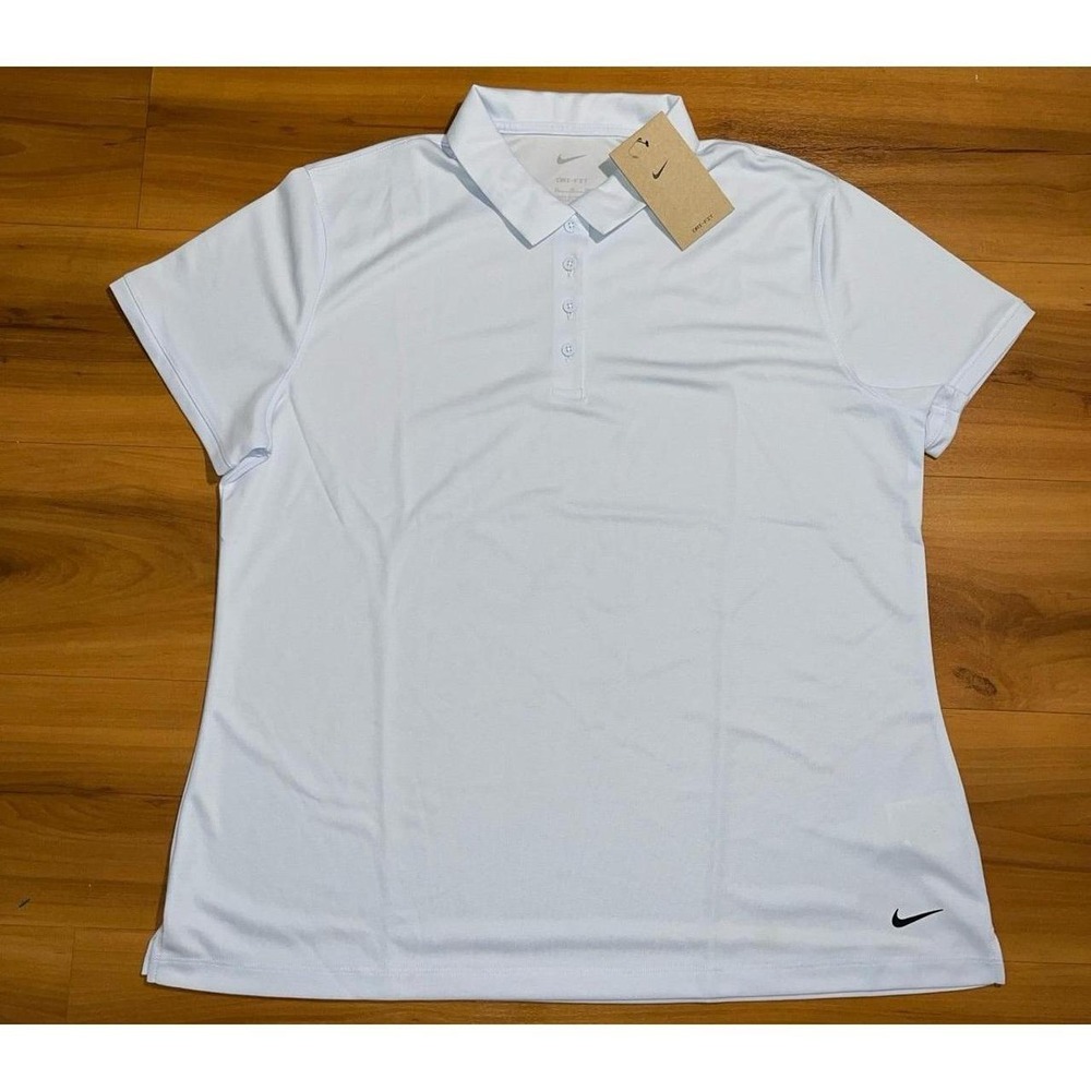 Womens NWT Nike Dri-FIT Golf Polo Light Blue Performance Active Shirt